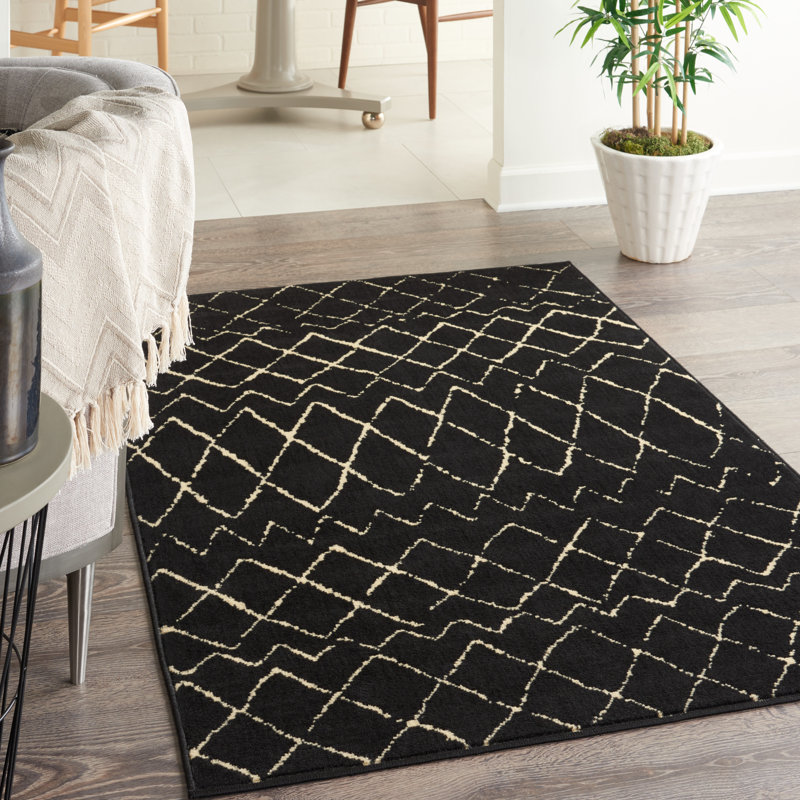 Mistana™ Petit Borendy Black/Cream Area Rug & Reviews Wayfair